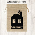 Gepersonaliseerd Jute Zakje met Naam | Sinterklaas Strooigoed Zakje