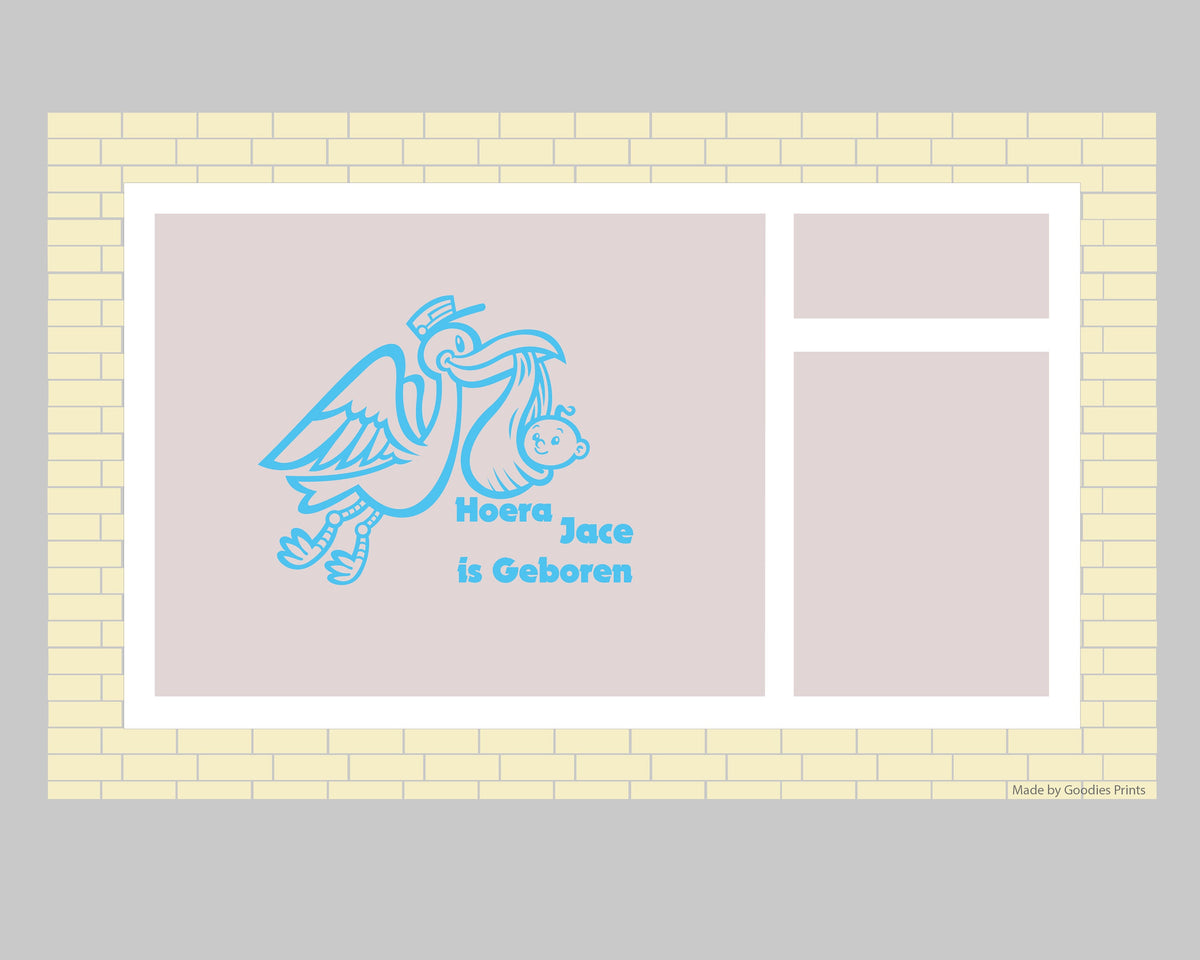 Geboorte Raam Sticker met naam | Gepersonaliseerde Vinyl Sticker