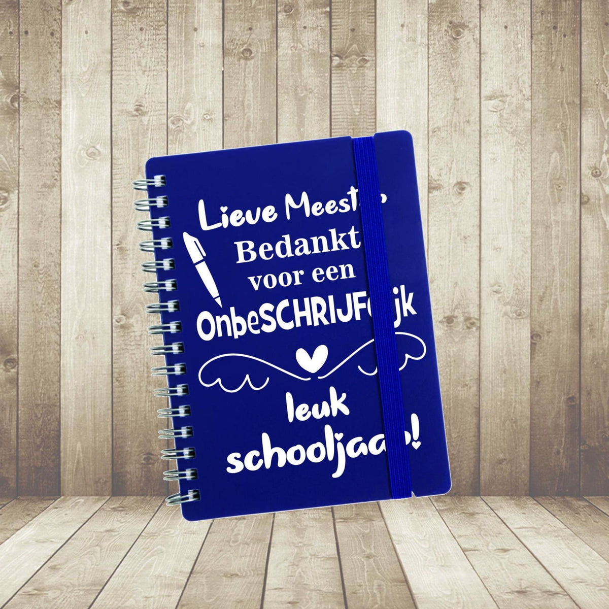 Afscheidscadeau meester | Notitieboekje in A6-formaat | Bedankje einde schooljaar | Meestercadeau met transparant zakje