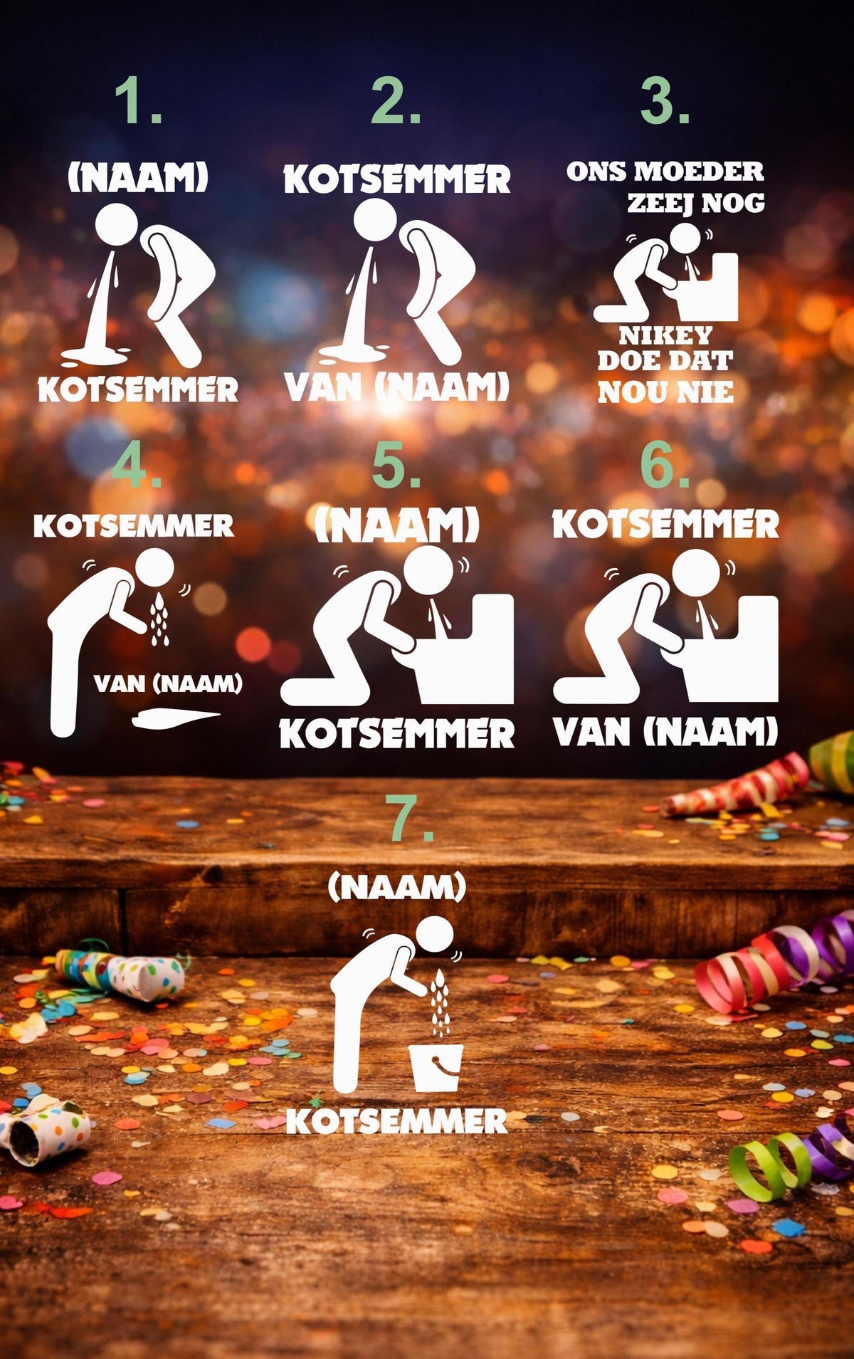 Gepersonaliseerde Sticker voor Kotsemmer – Origineel & Hilarisch Cadeau