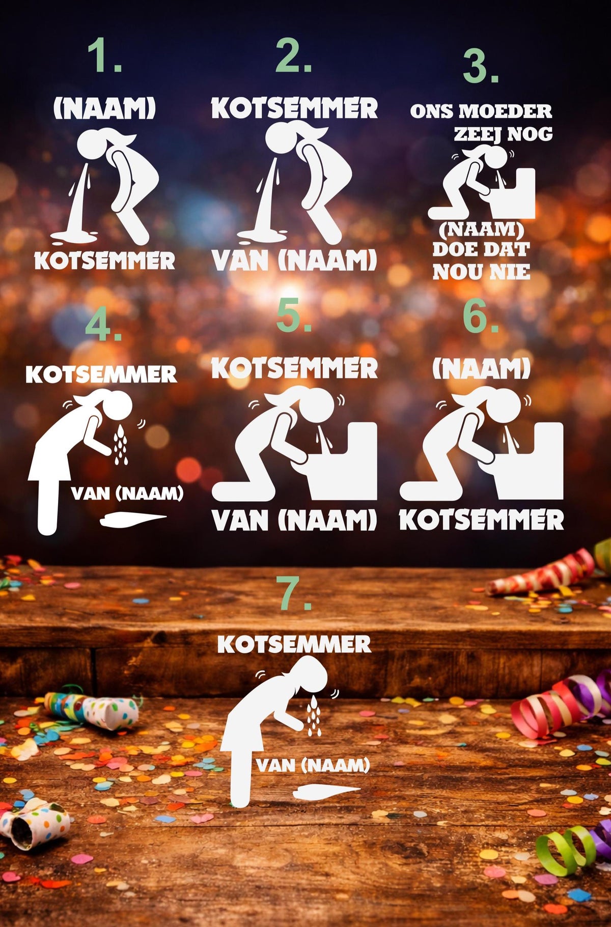 Gepersonaliseerde Sticker voor Kotsemmer – Origineel & Hilarisch Cadeau