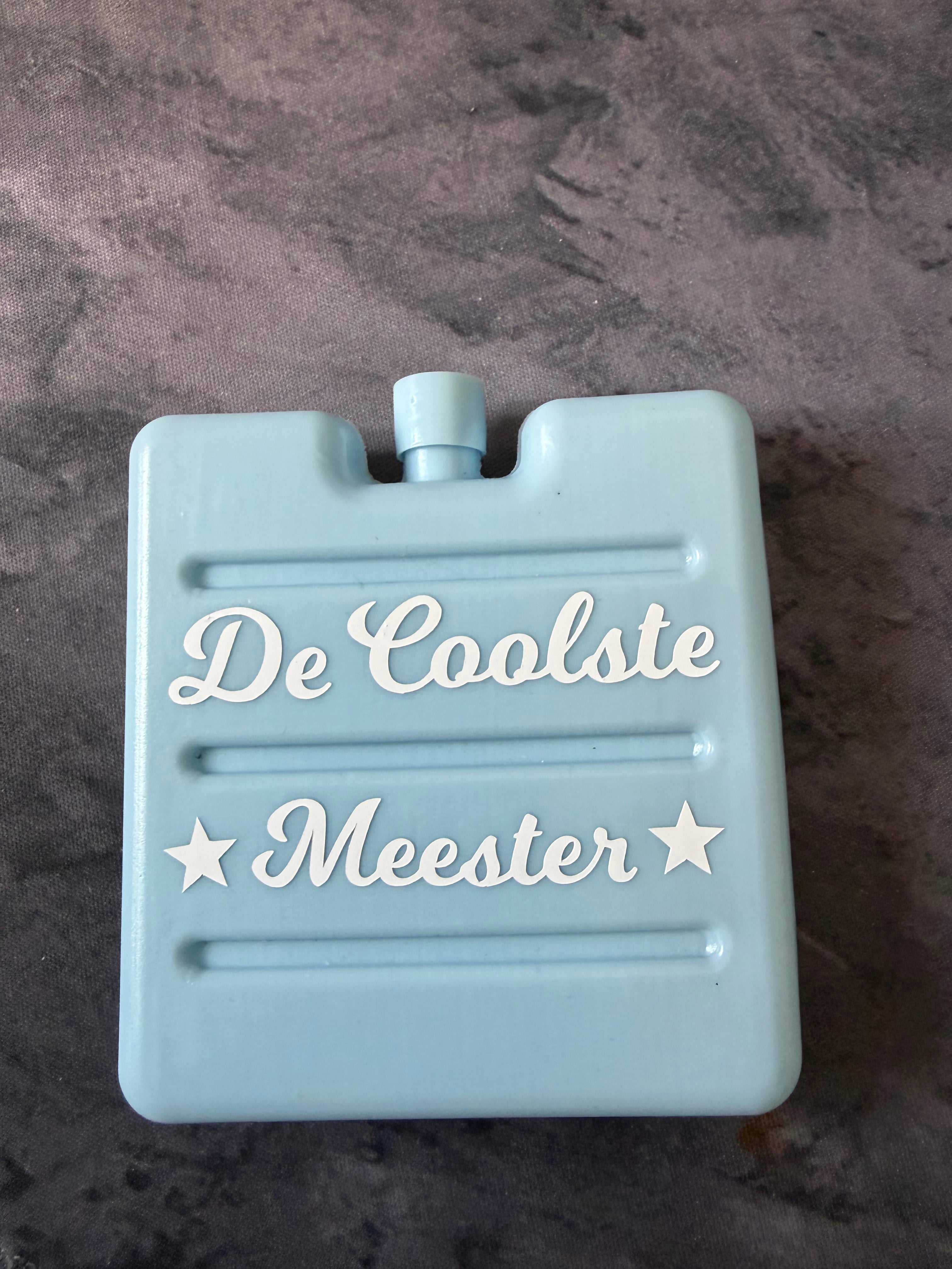 Gepersonaliseerdeq koelelementen, coolste meester ,coolste juf, Custom koelelementen,Persoonlijke koelverpakkingen