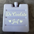 Gepersonaliseerdeq koelelementen, coolste meester ,coolste juf, Custom koelelementen,Persoonlijke koelverpakkingen